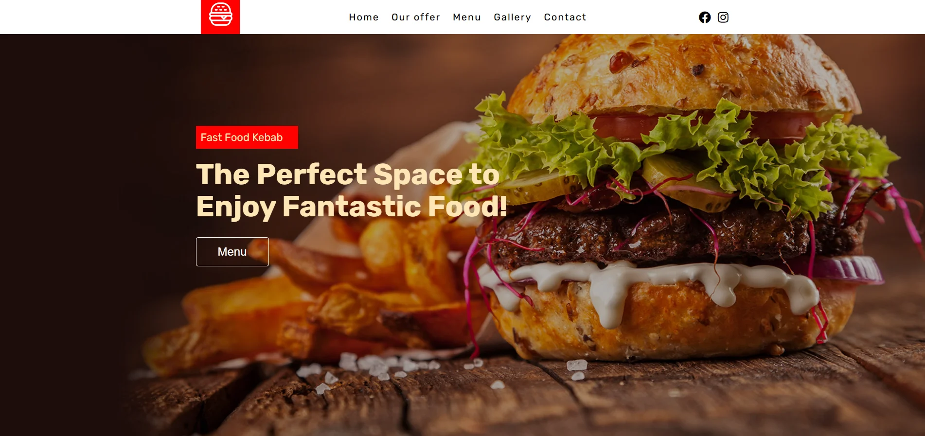 Fast Food & Kebab website: A simple design with HTML, CSS, JavaScript