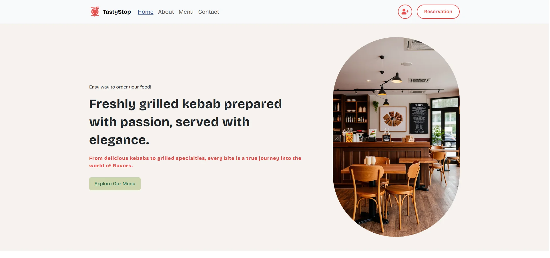 Restaurant Front-End Project: Modern Design with Bootstrap and JS